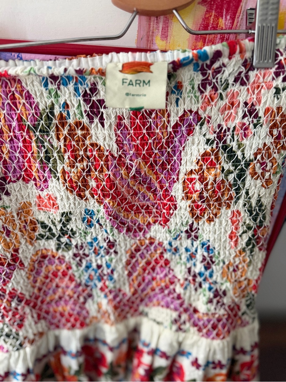 FARM Rio Smocked Floral Midi Skirt - Multicolor - Picture 3 of 5